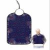 Kewadony Adult Bibs for Elderly Women - 4th of July Waterproof Dining Clothing Protectors with Crumb Catcher for Eating/Feeding, USA Flag Star Firework Independence Day Blue Terry Cloth Bib Washable view 1