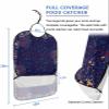 Kewadony Adult Bibs for Elderly Women - 4th of July Waterproof Dining Clothing Protectors with Crumb Catcher for Eating/Feeding, USA Flag Star Firework Independence Day Blue Terry Cloth Bib Washable view 2
