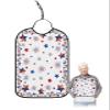 Kewadony Adult Bibs for Elderly Women - 4th of July Waterproof Dining Clothing Protectors with Crumb Catcher for Eating/Feeding, Red Blue Star Fireworks USA Independence Day Terry Cloth Bib Washable view 1
