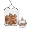 Kewadony Adult Bibs for Elderly Women - Brown Owl Waterproof Dining Clothing Protectors with Crumb Catcher for Eating/Feeding, Cute Cartoon Animals Watercolor Draw Terry Cloth Bib Machine Washable view 1