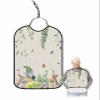 Kewadony Adult Bibs for Elderly Women - Easter Waterproof Dining Clothing Protectors with Crumb Catcher for Eating/Feeding, Gnomes Bunny Easter Eggs Tulip Spring Leaf Burlap Terry Cloth Bib Washable view 1