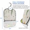 Kewadony Adult Bibs for Elderly Women - Easter Waterproof Dining Clothing Protectors with Crumb Catcher for Eating/Feeding, Gnomes Bunny Easter Eggs Tulip Spring Leaf Burlap Terry Cloth Bib Washable view 2