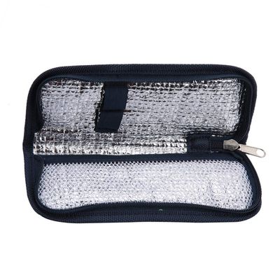 2 Packs Portable Insulin Cooler Bag Diabetic Patient Organizer Medical Travel Insulated Case for Insulin Pen and Diabetic Supplies(Navy Blue)