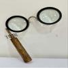 10X Antique Brass Handheld with Wooden Handle and Real Glass,Best Reading Magnifier for Elderly,Macular Degeneration view 3