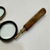 10X Antique Brass Handheld with Wooden Handle and Real Glass,Best Reading Magnifier for Elderly,Macular Degeneration view 4