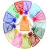 50PCS Small Mesh Bags Drawstring, Sheer Organza Bags, Mesh Gift Bag Pouches for Jewelry, Bracelet, Soap, Wedding Party Favor Christmas Candy Pouches view 2
