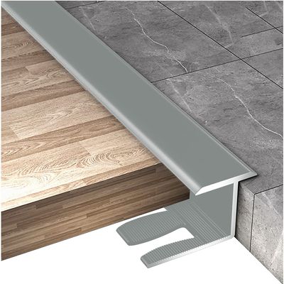 Floor Transition Strip Walkers Entry Ramp, Carpet Floor Transition Strip, 1.5cm Wide Doorways Lightweight Gap Connecting Strips, Aluminum Door Bar, for 0.5-0.6 Thickness Floor ( Color : Champagne , Si