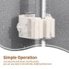 3PCS Mop and Broom Holder Wall Mop Command Broom Gripper, Self-Adhesive No Drilling Mop Broom Racks, Wall Mounted Broom Clip Mop Grippers for Bathroom, Kitchen, Garage(White) view 2