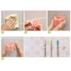 3PCS Mop and Broom Holder Wall Mop Command Broom Gripper, Self-Adhesive No Drilling Mop Broom Racks, Wall Mounted Broom Clip Mop Grippers for Bathroom, Kitchen, Garage(White) view 4