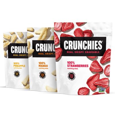 Crunchies Freeze-Dried Fruit Variety Packs, 100% All Natural Crispy Fruit, Non GMO and Kosher, Resealable Freeze Dried Fruit Snack Bags, Pack of 6 (Tropical Variety Pack)