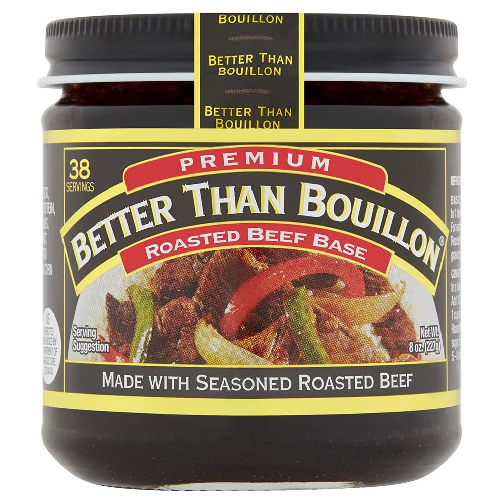 Better Than Bouillon Premium Roasted Beef Base, Made with Seasoned Roasted Beef, Blendable Base for Added Flavor, 38 Servings Per Jar (8 Ounce (Pack of 2))
