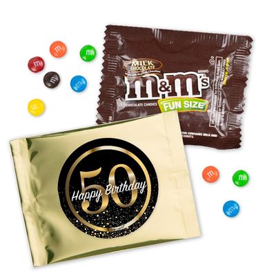 12 Pcs 50th Birthday Candy Party Favor Packs - Milk Chocolate