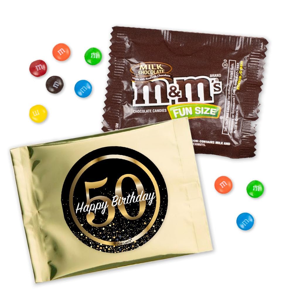 12 Pcs 50th Birthday Candy Party Favor Packs - Milk Chocolate