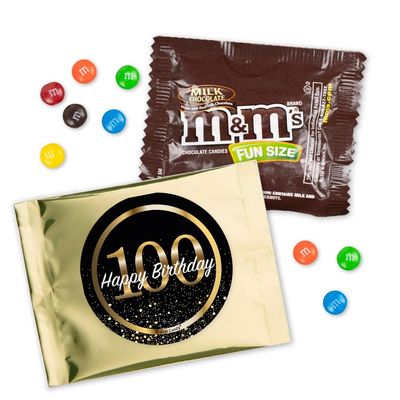 12 Pcs 100th Birthday Candy Party Favor Packs - Milk Chocolate