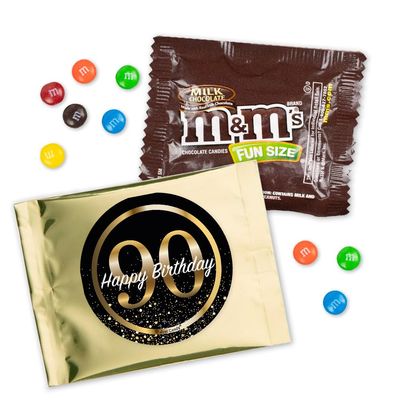 12 Pcs 90th Birthday Candy Party Favor Packs - Milk Chocolate