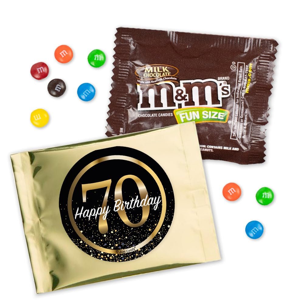 12 Pcs 70th Birthday Candy Party Favor Packs - Milk Chocolate