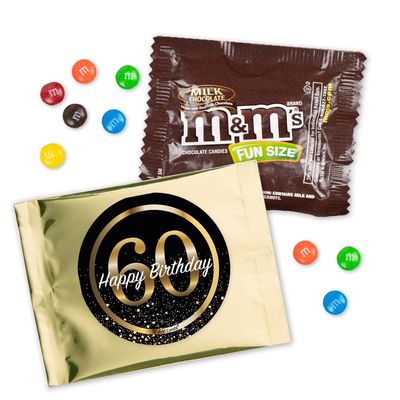 12 Pcs 60th Birthday Candy Party Favor Packs - Milk Chocolate