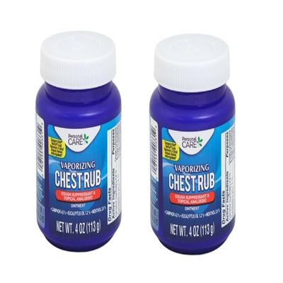 Vaporizing Chest Rub Ointment, Net.Wt 4 oz (Infused with Eucalyptus Oil) (2PK)
