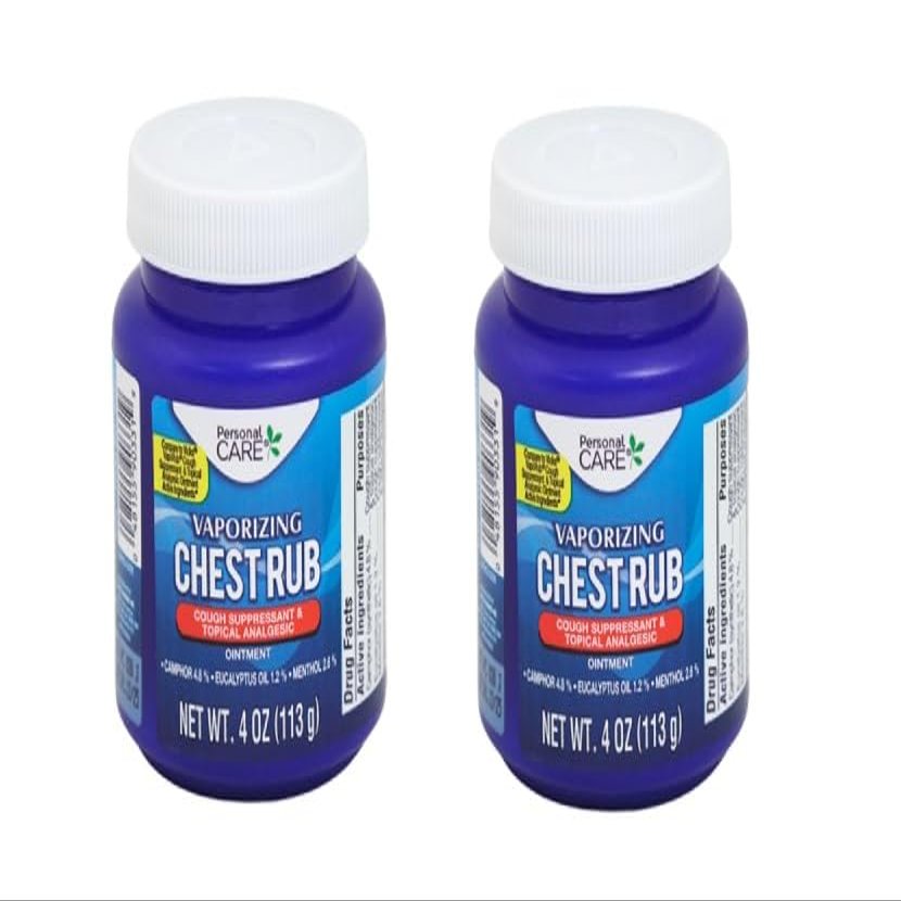 Vaporizing Chest Rub Ointment, Net.Wt 4 oz (Infused with Eucalyptus Oil) (2PK)