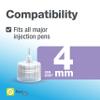 Penfine Classic Pen Needle - 32G x 4mm, 100ct, Swiss Made, Universal Fit view 2