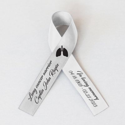 50pcs Personalized Memorial Ribbons, Custom Memorial Ribbon, Funeral Ribbon with (Name - Date), Name Ribbon Personalized with Photo, Custom Ribbon Favors R08