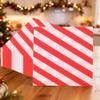20pcs Christmas Pattern Disposable Paper Napkins Christmas Party 2 Ply Napkins Holiday Cocktail Napkins Serviette for New Year Winter Dinner Party Supplies Decoration, White & Red Striped view 1