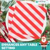 20pcs Christmas Pattern Disposable Paper Napkins Christmas Party 2 Ply Napkins Holiday Cocktail Napkins Serviette for New Year Winter Dinner Party Supplies Decoration, White & Red Striped view 4