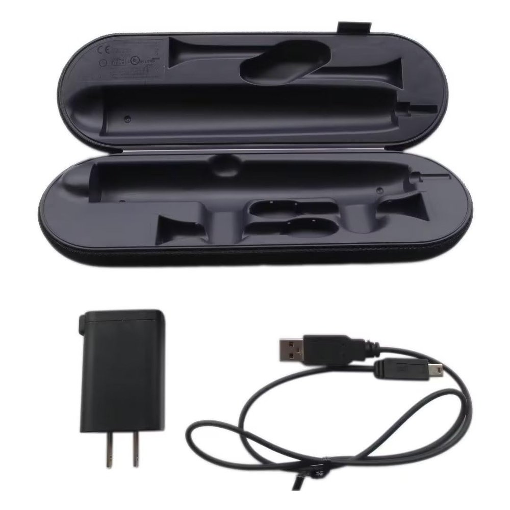 939B 939P 939S 939L Travel Charger Case w/AC Charer+USB Cable Replacement for Philips Sonicare DiamondClean 2023 New HX9210 HX9200 HX9340 HX9350 HX9382/HX9342/HX939L Toothbrushes(Black-Purple)