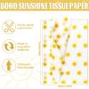 100 Sheets 20 * 14 Inches Boho Sun Tissue Paper for Gift Wrapping, Yellow Sunshine Tissue Paper for Gift Bags for First Trip Around The Sun Birthday Party Baby Shower DIY Craft view 2