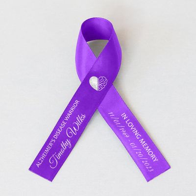 50pcs Personalized Memorial Ribbons, Custom Memorial Ribbon, Funeral Ribbon with (Name - Date), Name Ribbon Personalized with Photo, Custom Ribbon Favors R09