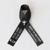 25pcs Personalized Memorial Ribbons, Custom Memorial Ribbon, Funeral Ribbon with (Name - Date), Name Ribbon Personalized with Photo, Custom Ribbon Favors R09 view 1