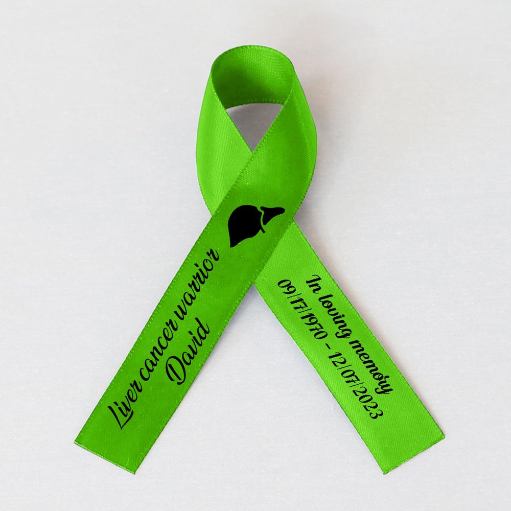 25pcs Personalized Memorial Ribbons, Custom Memorial Ribbon, Funeral Ribbon with (Name - Date), Name Ribbon Personalized with Photo, Custom Ribbon Favors R09