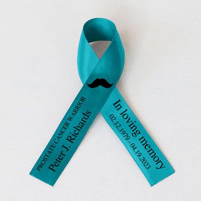 25pcs Personalized Memorial Ribbons, Custom Memorial Ribbon, Funeral Ribbon with (Name - Date), Name Ribbon Personalized with Photo, Custom Ribbon Favors R10