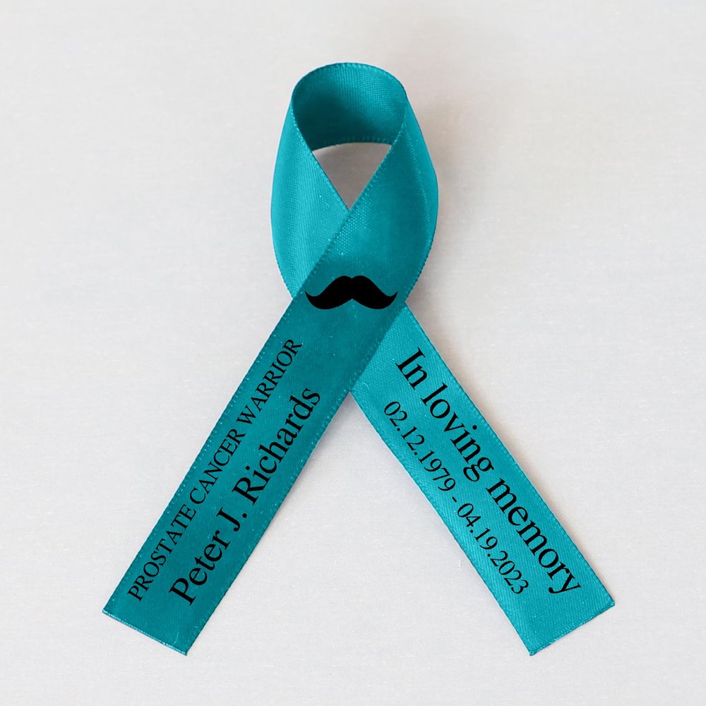 25pcs Personalized Memorial Ribbons, Custom Memorial Ribbon, Funeral Ribbon with (Name - Date), Name Ribbon Personalized with Photo, Custom Ribbon Favors R10