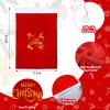 Abbylike 2 Pcs Christmas Jumbo Santa Gift Sacks with Drawstring Extra Large Velvet Bag Oversized Gift Bag with Reindeer Snowflake for Christmas Holiday Gift Giving and Party Decor, 27 x 40 Inch (Red) view 2