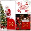 Abbylike 2 Pcs Christmas Jumbo Santa Gift Sacks with Drawstring Extra Large Velvet Bag Oversized Gift Bag with Reindeer Snowflake for Christmas Holiday Gift Giving and Party Decor, 27 x 40 Inch (Red) view 3