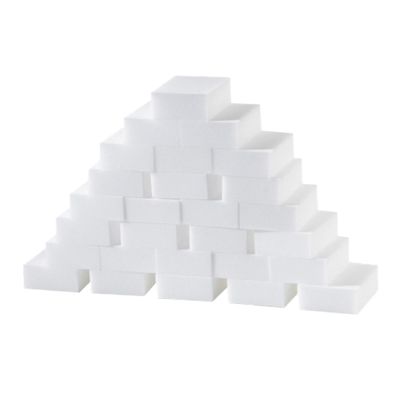 100 Pack Eraser Sponge - Extra Thick, Long Lasting, Premium Melamine Sponges in Bulk - Multi Surface Power Scrubber Foam Cleaning Pads - Bathtub, Floor, Baseboard, Bathroom, Wall Cleaner White