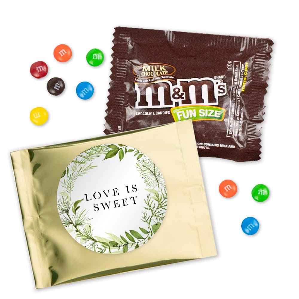 12 Pcs Botanical Wedding Candy Party Favor Packs - Milk Chocolate