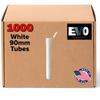 90mm White Pop Top Tubes  1000 Count Bulk  BPA-Free Plastic Vials  Child-Resistant, Airtight, Smell-Proof Containers  Fits 1 Gram Cones  Made in USA Storage Tube with Secure Push Cap view 1