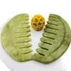 AtkitS 1 Pack Natural Jade Crystal Stone Comb Gua Sha Board Shape Chakra Head Massage Hand Massager Relax view 4