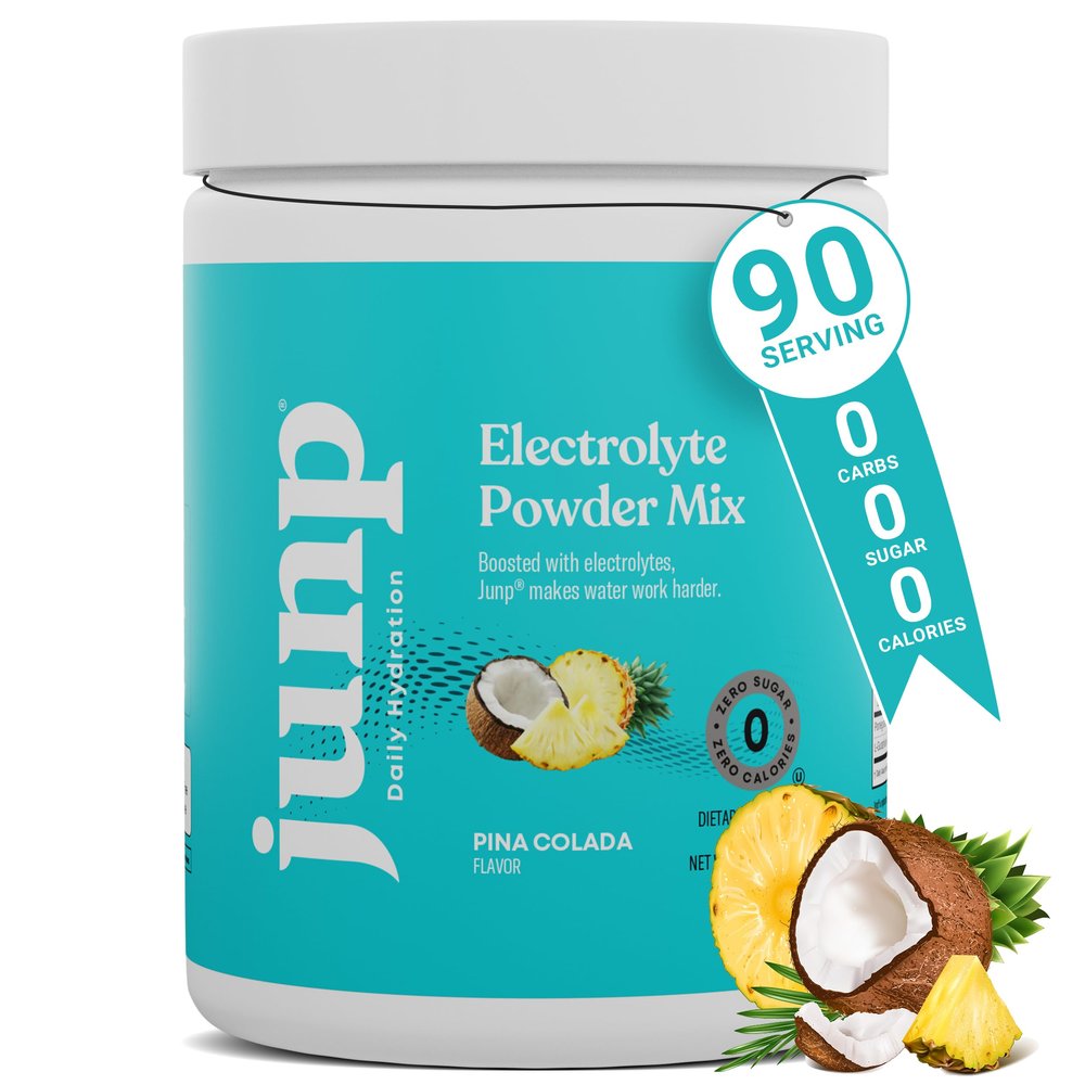JUNP Electrolytes Powder No Sugar No Carbs  Pina Colada Coconut Pineapple Keto Electrolyte Drink Mix - Potassium & Salt Hydration Powder Electrolytes - Zero Calorie Sugar Free Electrolyte Powder 90ct