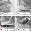 200 Pcs Kitchen Plastic Wrap With Storage Box, Fresh Keeping Bag With Dispenser, Stretch Plastic Wrap Bowl Covers, Cling Film for Outdoor Picnic view 2