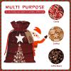 Zelamiee Merry Christmas Tree Christmas Drawstring Burlap Gift Bags for Men Women 4.7"x 6.9" Goodies Bags Gift, Perfect for Daily Storage view 3