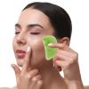 Healifty 10pcs Gua Sha Massage Board Scalp Comb Facial Massager Cosmetology Kit Jade Scraping Jade Set Tools Massaging Tool Massaging Board The Face Plank view 2
