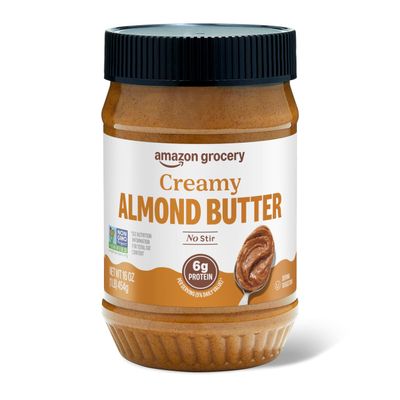 Amazon Grocery, Creamy Almond Butter, 16 Oz