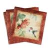 Colored Paper Cocktail Napkins, 20 Count Shabby Chic Napkins for Wedding, Dinner Tea Party Shower, Hummingbird & Flower view 1