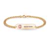 AOAMID 6.5"-8.5" Medical alert id bracelets for Women Men Stainless steel Medical Emergency Bracelets Free engraving seizures(Gold-8.5") view 1