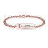 AOAMID 6.5"-8.5" Medical alert id bracelets for Women Men Stainless steel Medical Emergency Bracelets Free engraving do not resuscitate(Rose gold-8.5") view 1