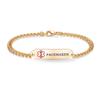 AOAMID 6.5"-8.5" Medical alert id bracelets for Women Men Stainless steel Medical Emergency Bracelets Free engraving pacemaker(Gold-6.5") view 1