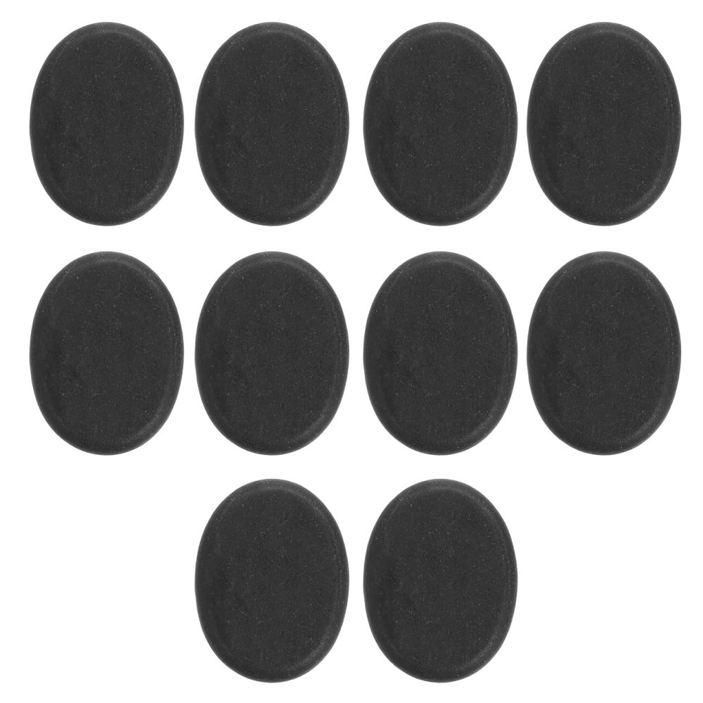 DOITOOL Volcanic Hot Stones 10-Piece Basalt Massage Rocks Set for Spa Therapy Heating Rocks for Facial and Body Warm Stone Massage